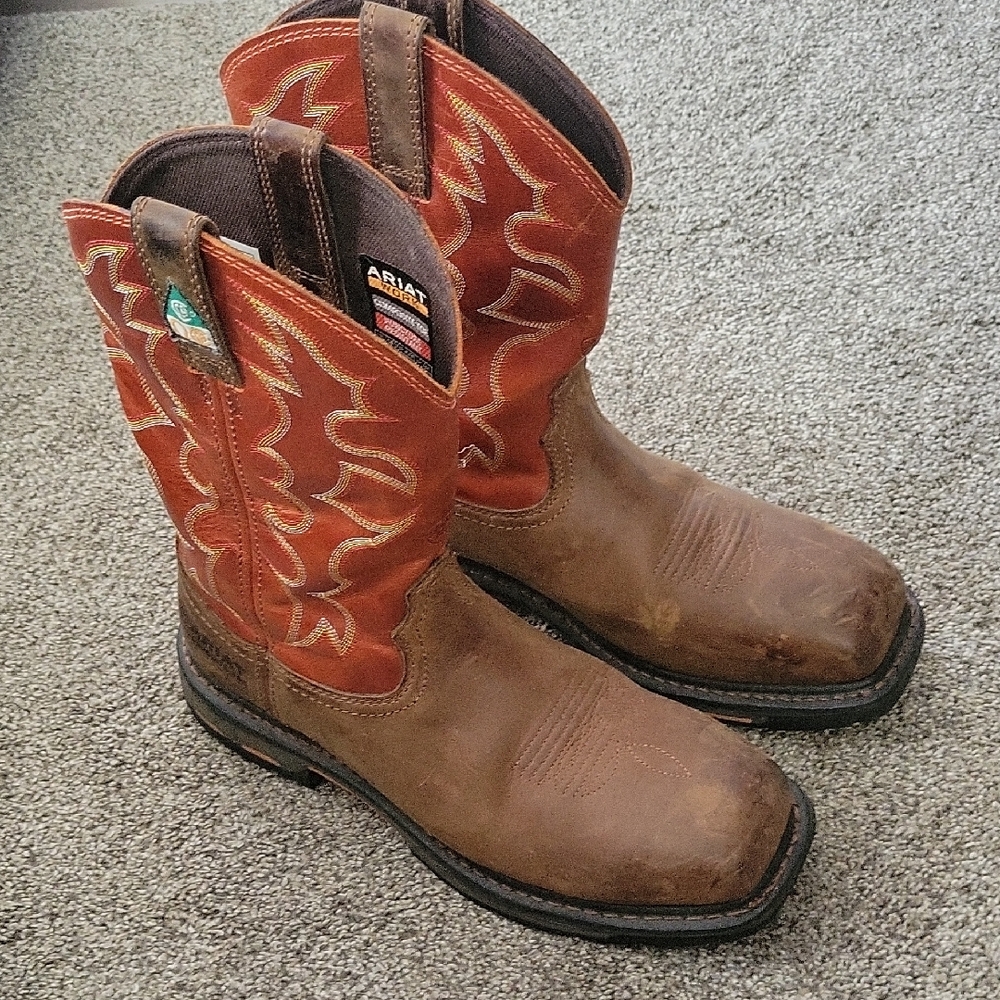 Ariat Workhog Composite Toe Pull-On Work Boots Fo… - image 1